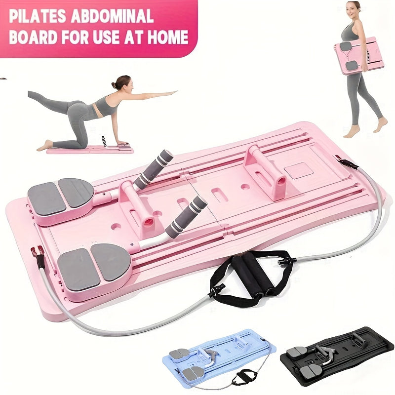 Prancha Fitness Multifuncional 8 em 1 – Treinador de Abdômen, Core , Equipamento Completo para Pilates, Flexões e Exercícios em Casa, Dobrável e Portátil