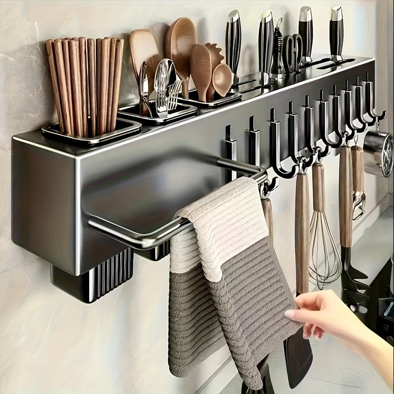 Suporte Multifuncional de Parede para Facas e Utensílios
