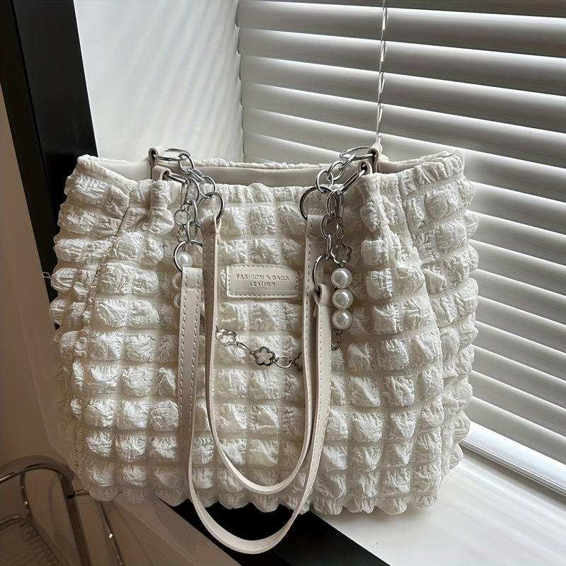 Bolsa Bubble Plissada  – Tote Nuvem Estilo Ruched