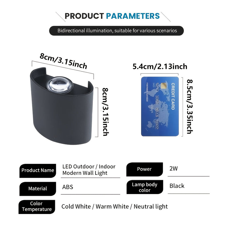 Par de Arandelas LED Modernas – Luzes de Parede Semi-Embutidas