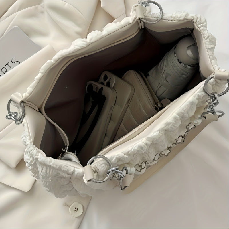 Bolsa Bubble Plissada  – Tote Nuvem Estilo Ruched