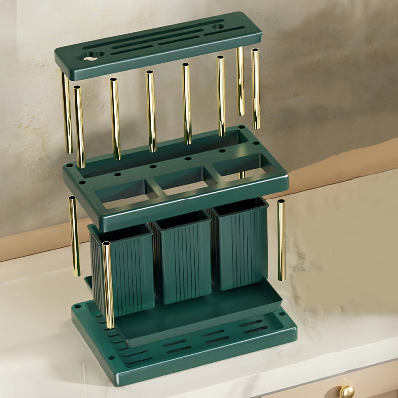 Suporte Organizador para Facas de Cozinha com Compartimento Extra