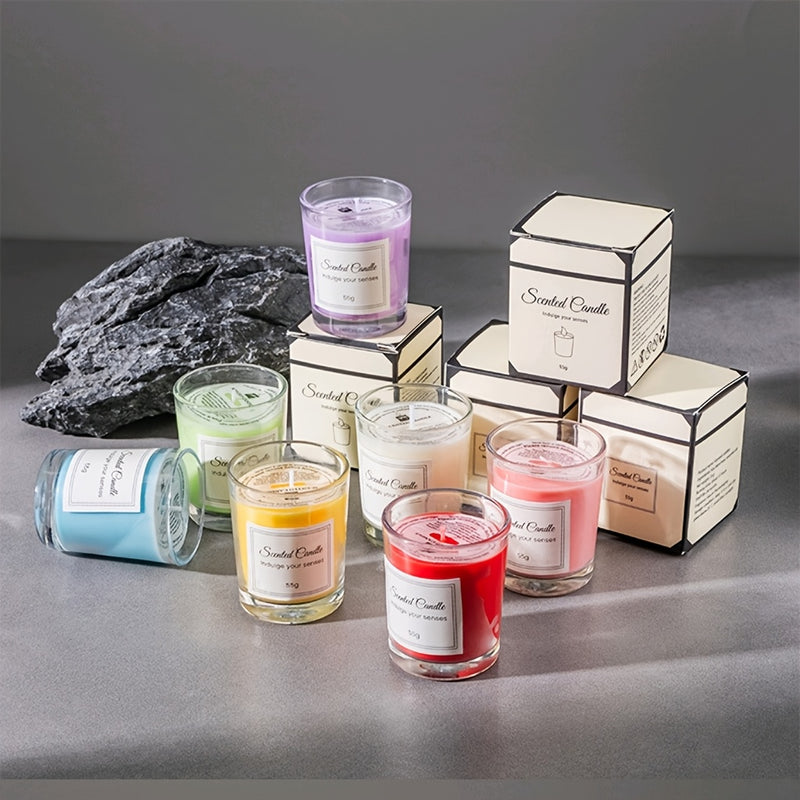 Vela Aromática Premium em Copo de Vidro – Queima Sem Fumaça