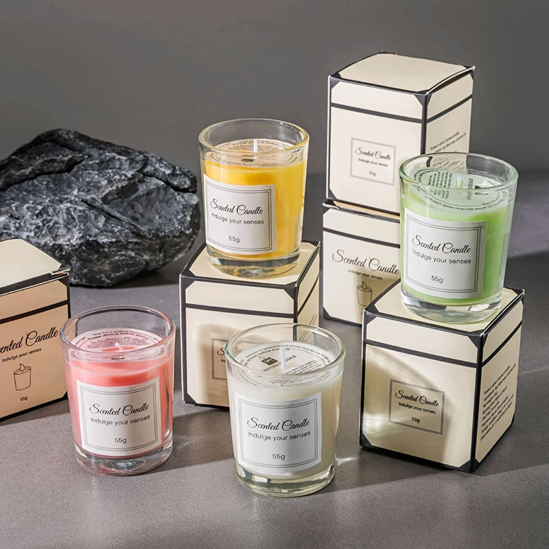 Vela Aromática Premium em Copo de Vidro – Queima Sem Fumaça
