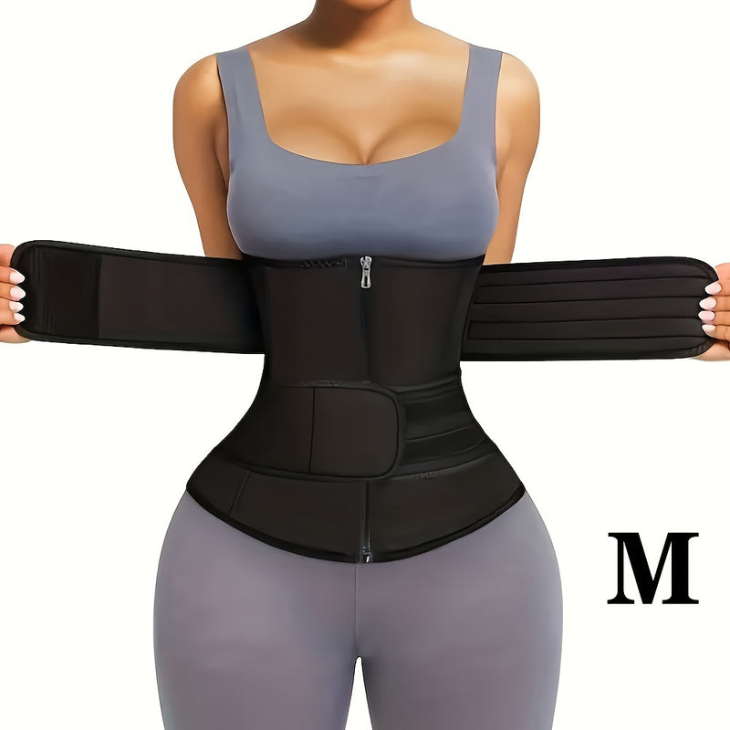 Cinta Modeladora com Zíper, Duplo Cinto e Compressão Extrema