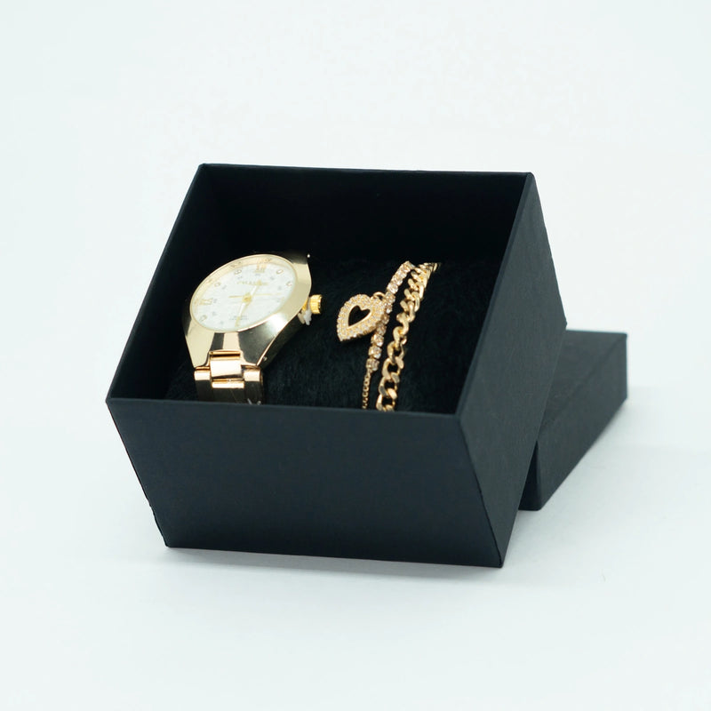 Kit Relógio Feminino Elegance e Pulseira com Pingente