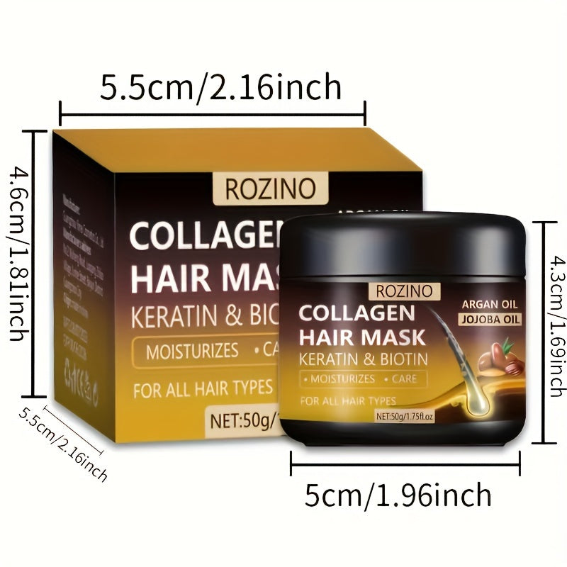 Máscara Capilar Nutritiva com Óleo de Jojoba e Argan – Colágeno, Queratina e Biotina para Cabelos Fortes e Hidratados