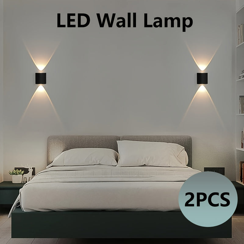 Par de Arandelas LED Modernas – Luzes de Parede Semi-Embutidas