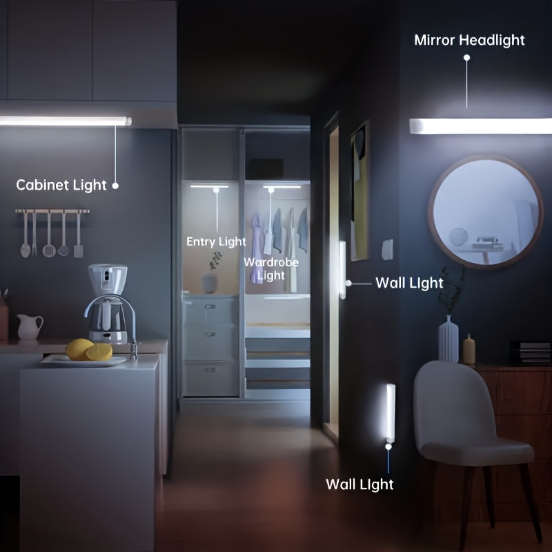 Luz Noturna LED Recarregável USB com Sensor de Movimento – Auto Liga Sem Fio
