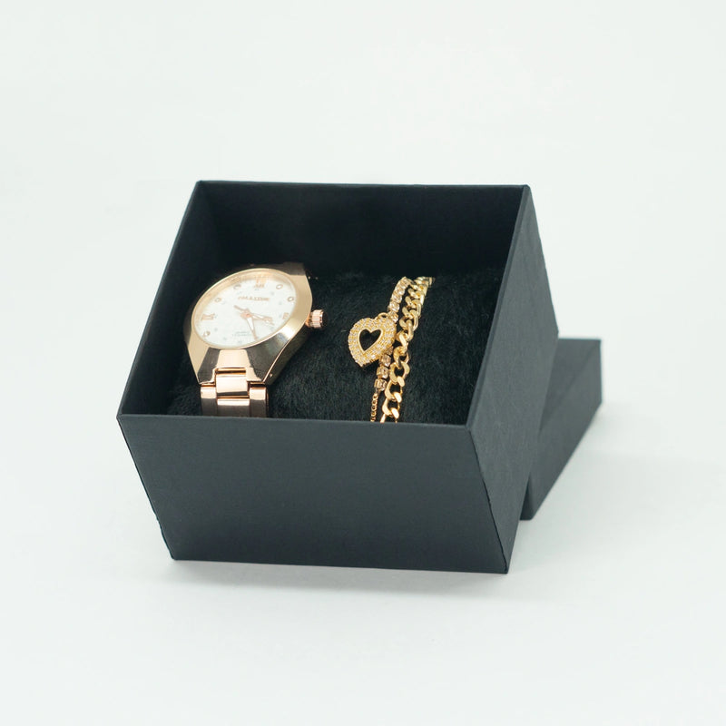 Kit Relógio Feminino Elegance e Pulseira com Pingente
