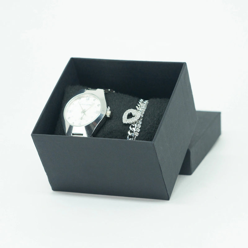 Kit Relógio Feminino Elegance e Pulseira com Pingente