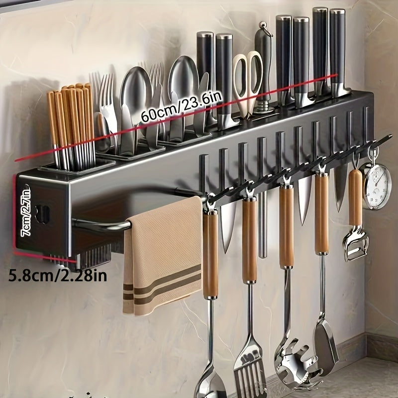 Suporte Multifuncional de Parede para Facas e Utensílios