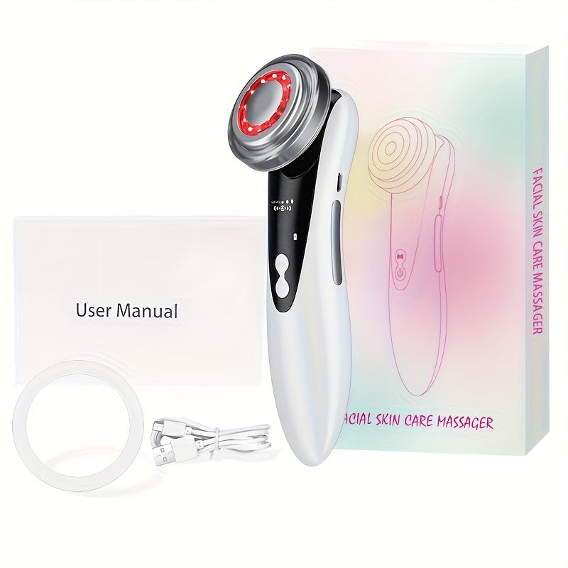 Aparelho de Beleza Facial 4 em 1 — Massageador Facial com Tela de Funções
