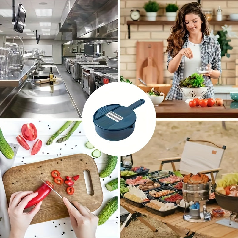 Cortador Manual de Legumes 12 em 1 – Ferramenta Multifuncional para Fatiar, Ralar e Desfiar com Facilidade