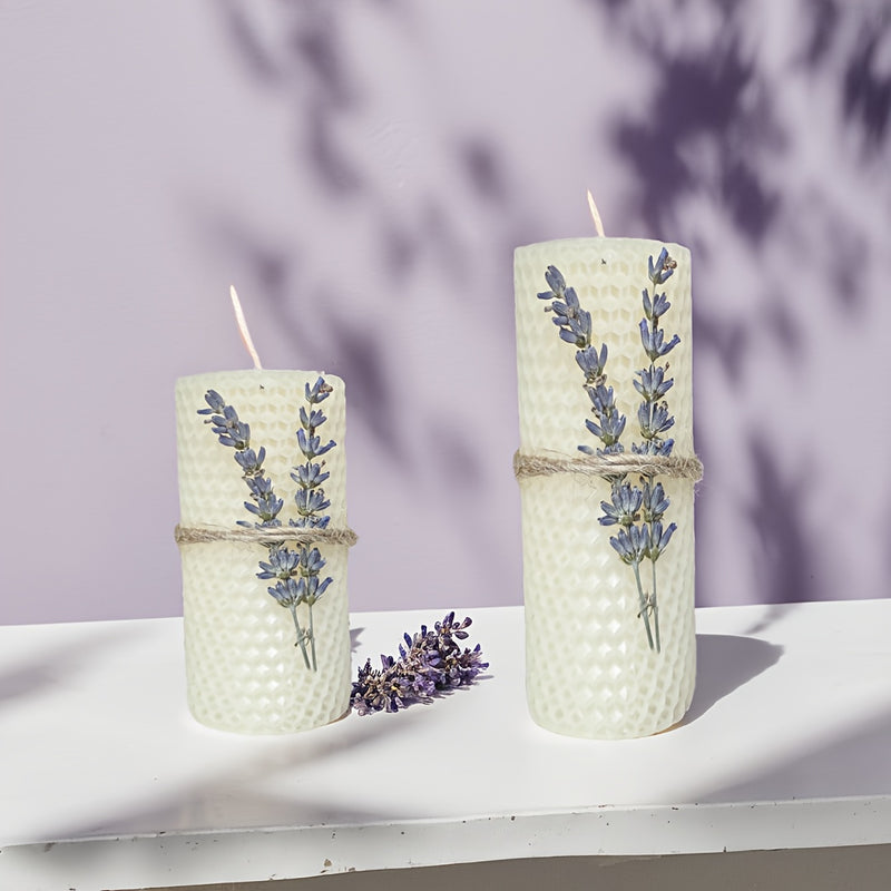 Kit 2 Velas de Cera de Abelha com Aroma de Lavanda