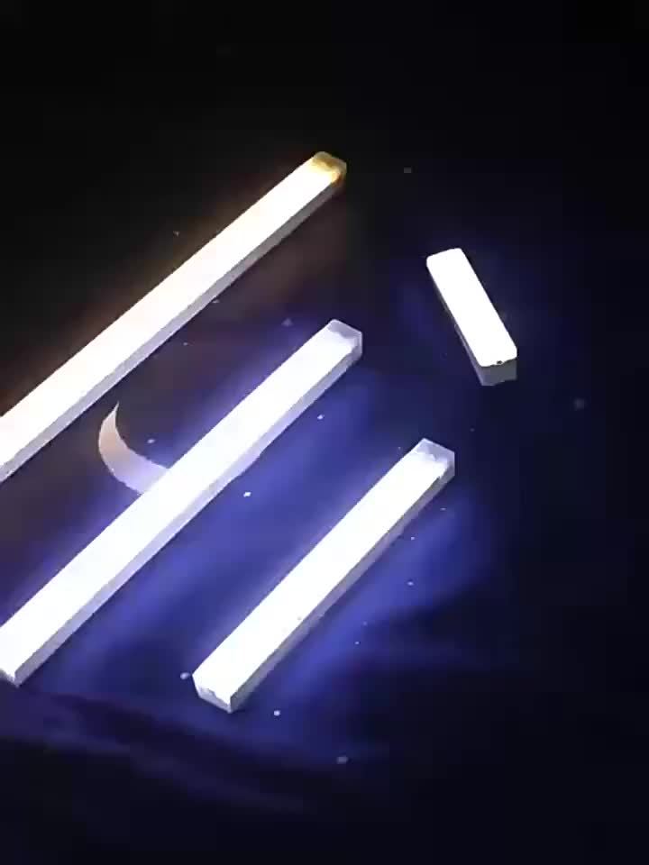 Luz Noturna LED Recarregável USB com Sensor de Movimento – Auto Liga Sem Fio