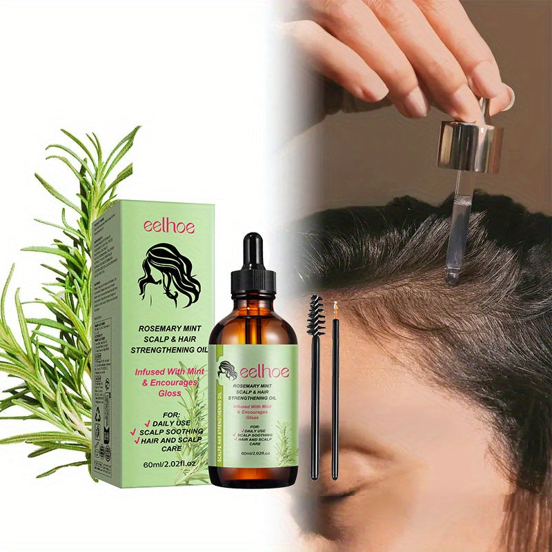 Tratamento Capilar Eelhoe com Alecrim e Óleo de Coco – Máscara Nutritiva Profunda para Cabelos Brilhantes e Sedosos (60ml)