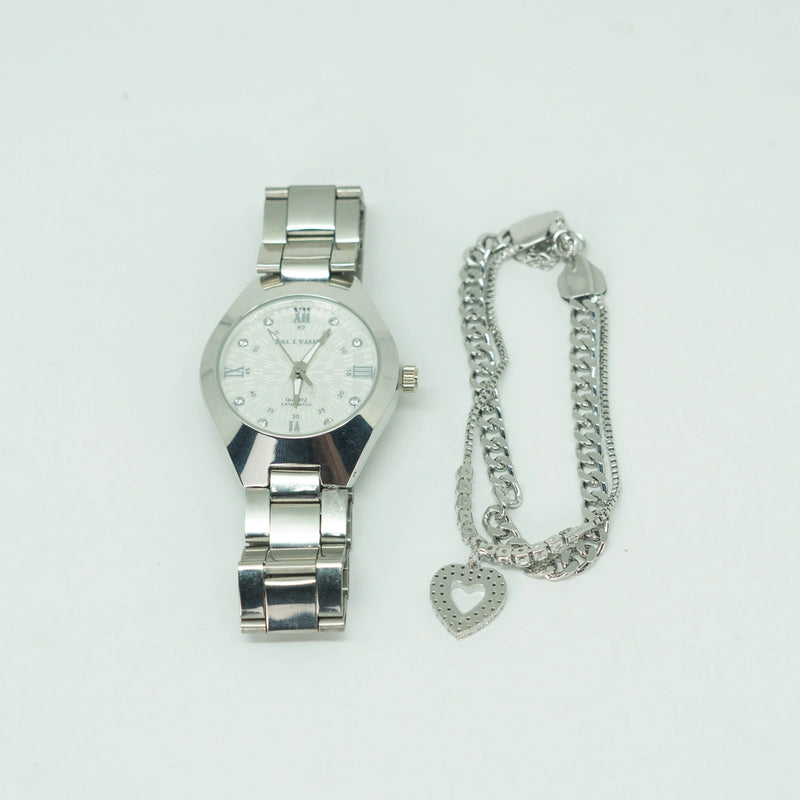 Kit Relógio Feminino Elegance e Pulseira com Pingente