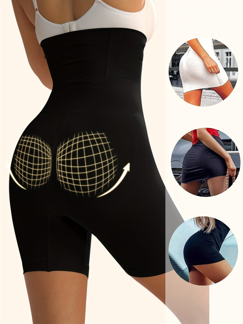 Shorts Esportivos Cintura Alta com Controle de Abdômen – Modelador de Cintura