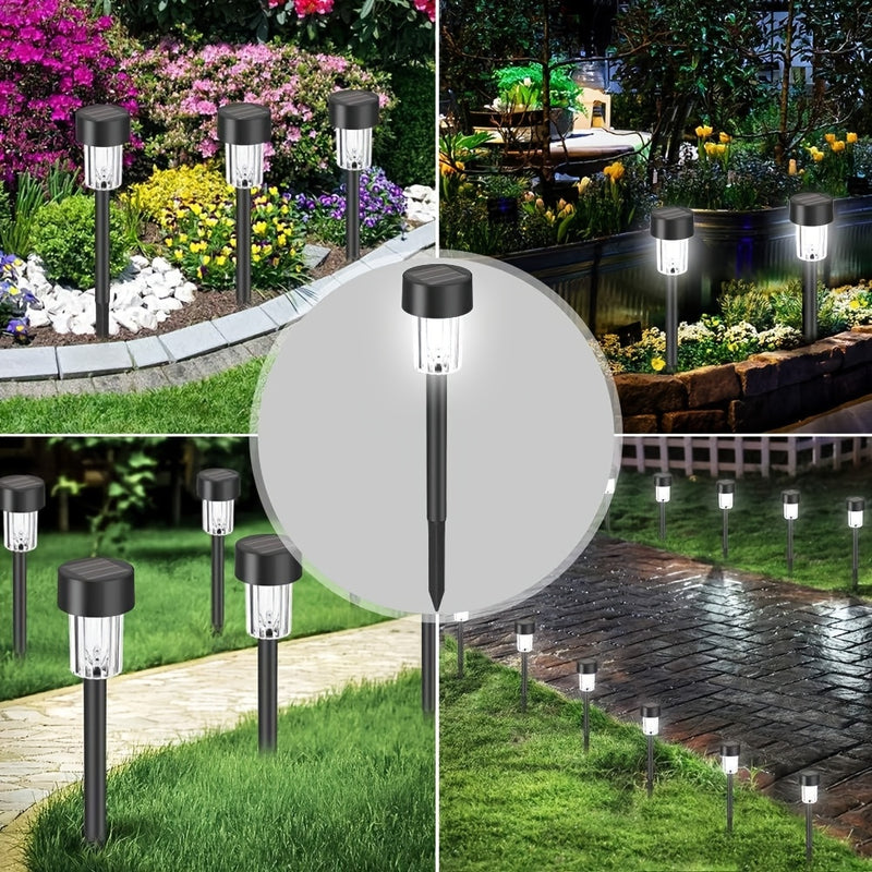 Kit 10 Luminárias Solares para Jardim – Iluminação Externa Econômica com Sensor de Luz