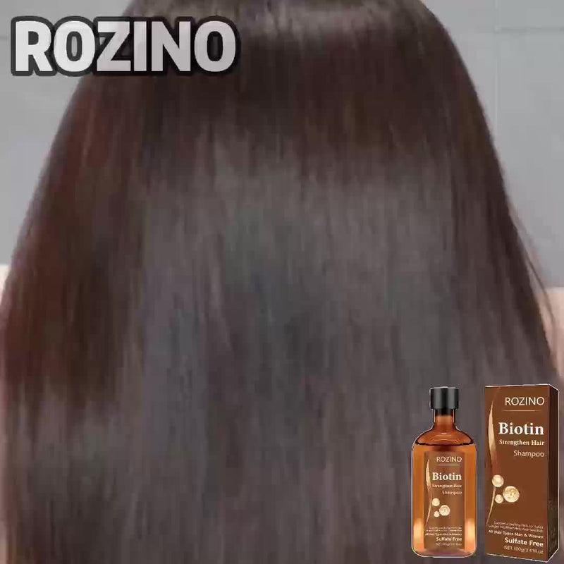 Shampoo ROZINO com Biotina – Controle da Oleosidade, Volume e Ação Anti-Frizz (100g)