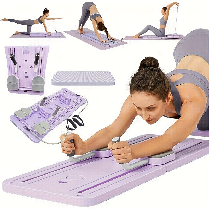 Prancha Fitness Multifuncional 8 em 1 – Treinador de Abdômen, Core , Equipamento Completo para Pilates, Flexões e Exercícios em Casa, Dobrável e Portátil