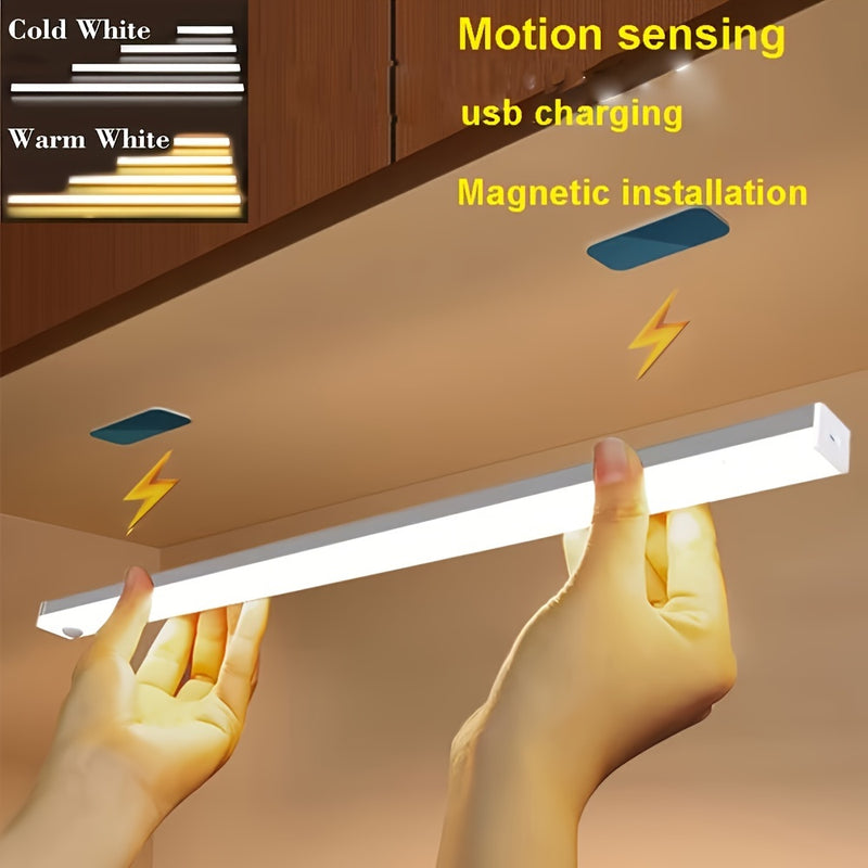 Luz Noturna LED Recarregável USB com Sensor de Movimento – Auto Liga Sem Fio
