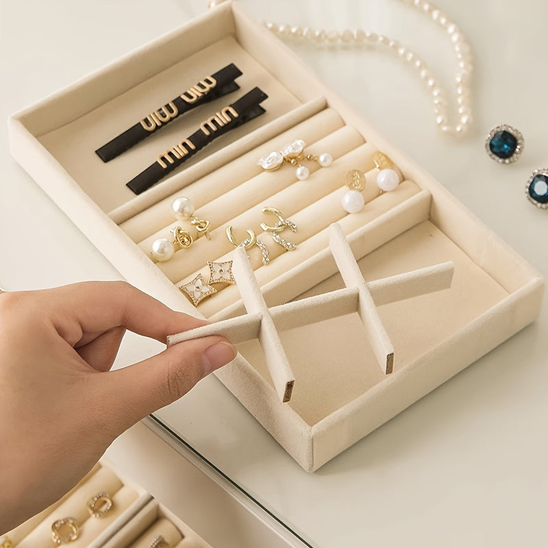 Kit 4 Organizadores de Veludo para Joias – Painel Multi-Grade