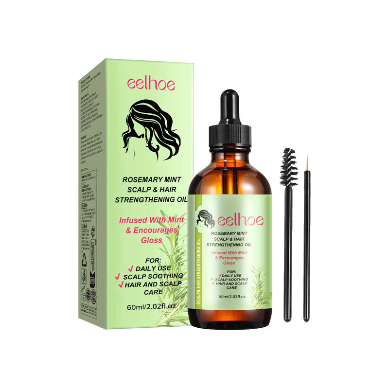 Tratamento Capilar Eelhoe com Alecrim e Óleo de Coco – Máscara Nutritiva Profunda para Cabelos Brilhantes e Sedosos (60ml)