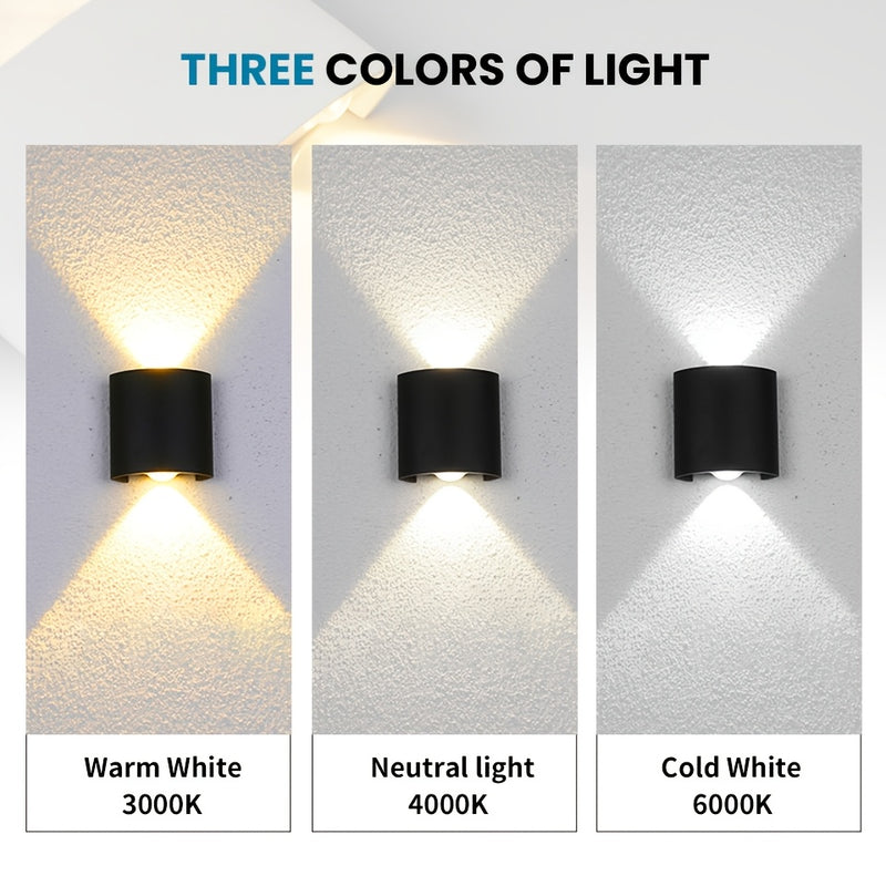 Par de Arandelas LED Modernas – Luzes de Parede Semi-Embutidas